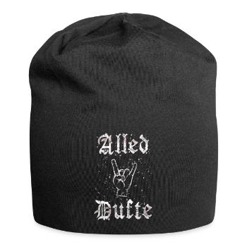 "Alled Dufte" cooler berliner Spruch - Jersey-Beanie - Schwarz - Vorne