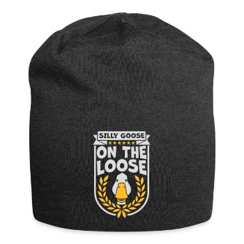 goose on the loose - Jersey Beanie - charcoal grey - Front