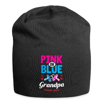 Grand-père rose ou bleu vous aime Gender Reveal Party - Bonnet en jersey - noir - Devant