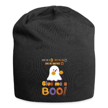 Mignon Halloween Cheerleader Ghost avec pompons - Bonnet en jersey - noir - Devant