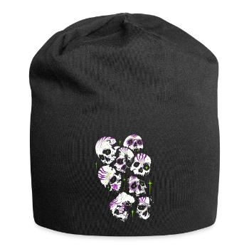 Skulls Skull Halloween Sugar Skulls - Jersey Beanie - black - Front
