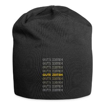 gute Zeiten - Jersey-Beanie - Schwarz - Vorne