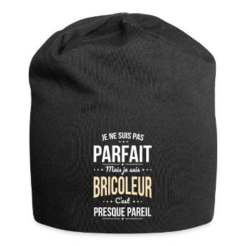 Je ne suis pas parfait mais je suis bricoleur - Bonnet en jersey - noir - Devant