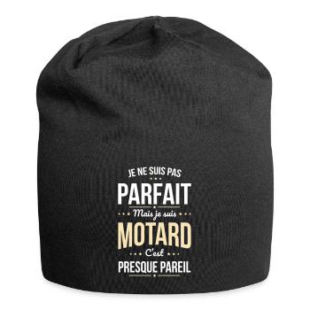 Je ne suis pas parfait mais je suis motard - Bonnet en jersey - noir - Devant