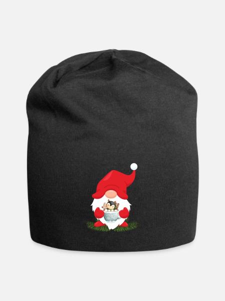 Weihnachtswichtel - Jersey-Beanie - Schwarz