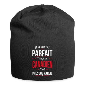 Je ne suis pas parfait mais je suis Canadien - Bonnet en jersey - noir - Devant