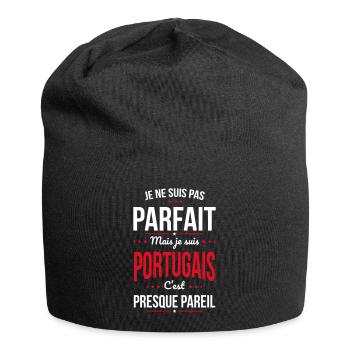 Je ne suis pas parfait mais je suis Portugais - Bonnet en jersey - noir - Devant