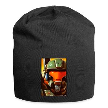 Kampfbot Robot Super Soldier Machine Warrior - Jersey Beanie - black - Front