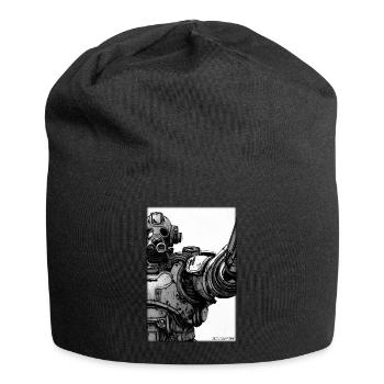 Kampfbot Robot Super Soldier Machine Warrior - Jersey Beanie - black - Front