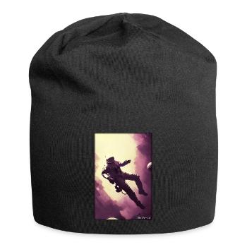 Astronaut Zukunft Sci-Fi Technik - Jersey-Beanie - Schwarz - Vorne
