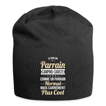 Parrain camping-cariste plus cool - Bonnet en jersey - noir - Devant