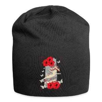 Fall into Flow, Dance Design, Vintage, Retro - Jersey-Beanie - Schwarz - Vorne