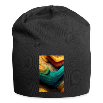 Abstract 3D Surface Background - Jersey-Beanie - Schwarz - Vorne