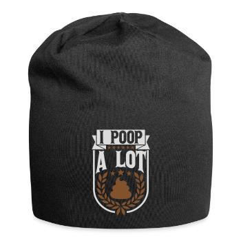 I poop a lot - Jersey-Beanie - Schwarz - Vorne