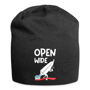 Open Wide - Jersey-Beanie - Schwarz - Vorne