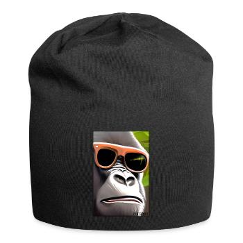 Gorilla Sunglasses Wildlife Forest Animals Wildlife - Jersey Beanie - black - Front