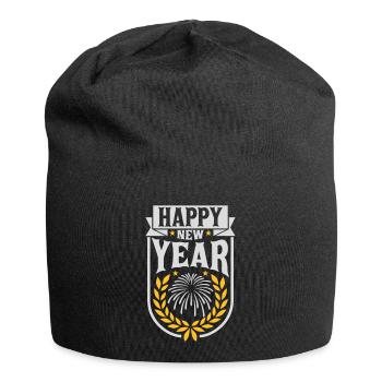 happy new year quote - Jersey Beanie - black - Front