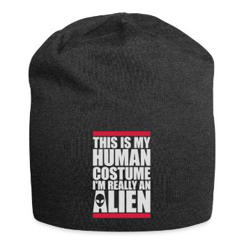 Citation extraterrestre de costume humain - Bonnet en jersey - charbon - Devant