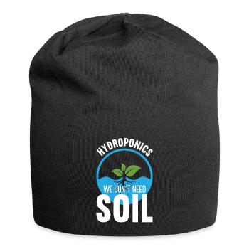 Hydroponics Indoor Gardening Horticulture - Jersey Beanie - black - Front