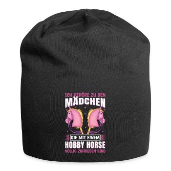Hobby Horse Pferd Reiterin - Jersey-Beanie - Schwarz - Vorne