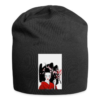 Blutige Geisha - Jersey-Beanie - Schwarz - Vorne