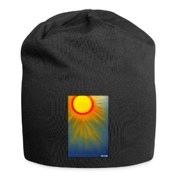 Sonne Sommer Natur Urlaub Sonnenschein Sonnenlicht - Jersey-Beanie - Schwarz - Vorne