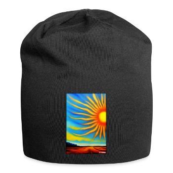 Sonne Sommer Natur Urlaub Sonnenschein Sonnenlicht - Jersey-Beanie - Schwarz - Vorne