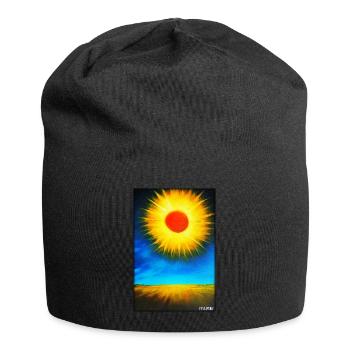 Sonne Sommer Natur Urlaub Sonnenschein Sonnenlicht - Jersey-Beanie - Schwarz - Vorne