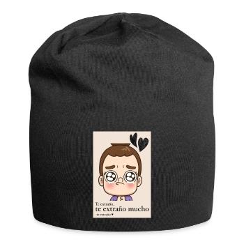 Liebe/Vermissen - Jersey-Beanie - Schwarz - Vorne