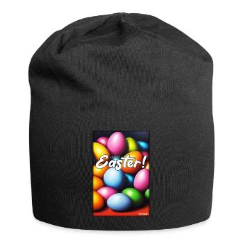Happy Easter - Easter Egg Easter Easter Colorful Eggs - Jersey Beanie - black - Front