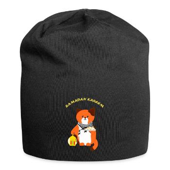 a sweet Ramadan guest - Jersey Beanie - black - Front
