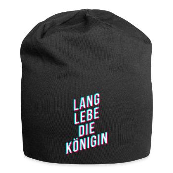 lang lebe die königin - Tik Tok Style - Jersey-Beanie - Schwarz - Vorne