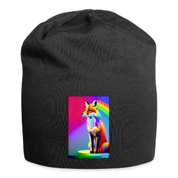 Fox Polygon Forest Dwellers Forest Animal Wilderness Animal - Jersey Beanie - black - Front