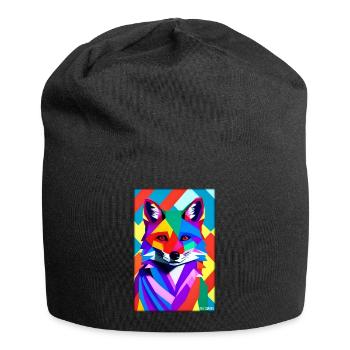 Fox Polygon Forest Dwellers Forest Animal Wilderness Animal - Jersey Beanie - black - Front