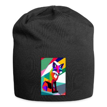 Fox Polygon Forest Dwellers Forest Animal Wilderness Animal - Jersey Beanie - black - Front