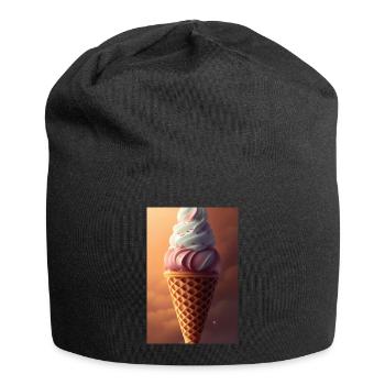 Eiscreme - Jersey-Beanie - Schwarz - Vorne