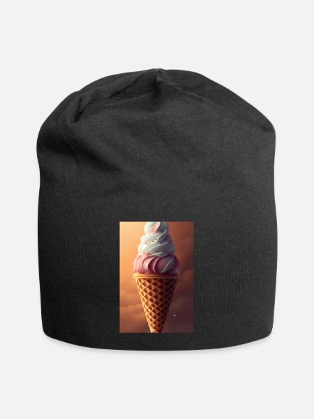 Eiscreme - Jersey-Beanie - Schwarz