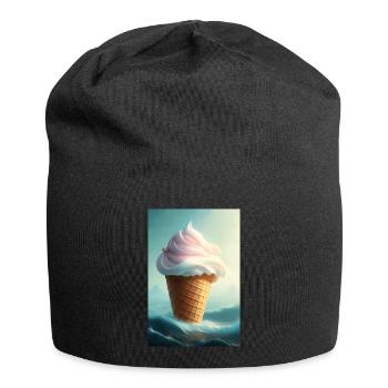 Eiscreme - Jersey-Beanie - Schwarz - Vorne