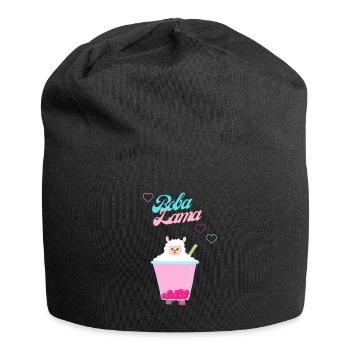 Boba Tea Lama /Bubble tea Lama - Jersey-Beanie - Schwarz - Vorne