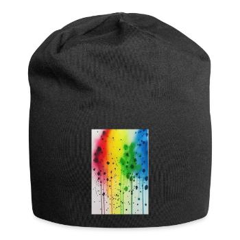 Éclaboussures de peinture - Bonnet en jersey - noir - Devant
