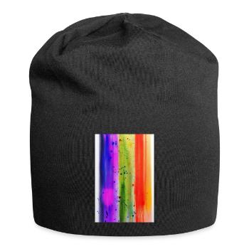 Éclaboussures de peinture - Bonnet en jersey - noir - Devant