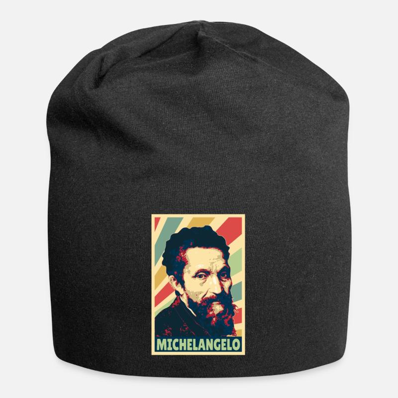 Michelangelo Vintage Farben - Jersey-Beanie - Schwarz