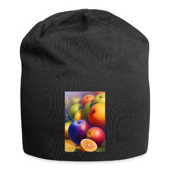 Früchte - Jersey-Beanie - Schwarz - Vorne