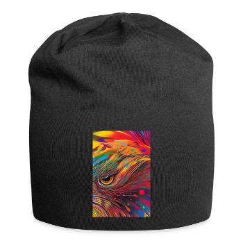 Abstrakte Kunst - Jersey-Beanie - Schwarz - Vorne