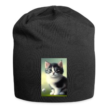 Baby Cat - Jersey Beanie - black - Front