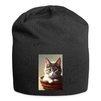 Cute baby cat - Jersey Beanie - black - Front