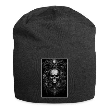 Gothic Aesthetic Occult Unholy Grunge Emo Punk - Jersey-Beanie - Anthrazit - Vorne
