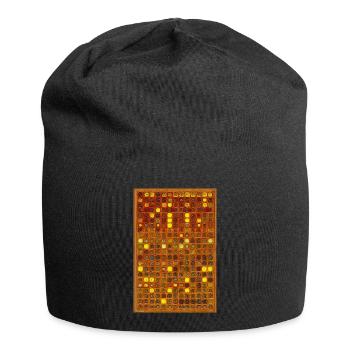 Motif vintage - Bonnet en jersey - noir - Devant