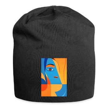 Abstrakte Kunst - Jersey-Beanie - Schwarz - Vorne