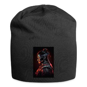 Neon Cyber Samurai Warrior #8 - Jersey-Beanie - Schwarz - Vorne